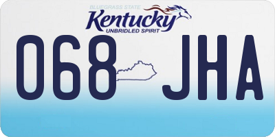 KY license plate 068JHA