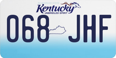KY license plate 068JHF
