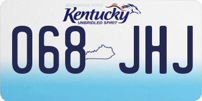 KY license plate 068JHJ