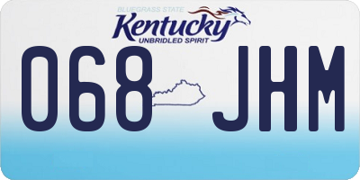 KY license plate 068JHM