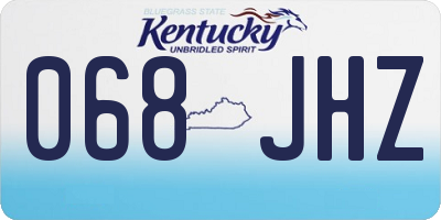 KY license plate 068JHZ