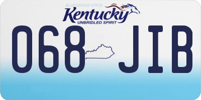 KY license plate 068JIB