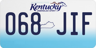 KY license plate 068JIF