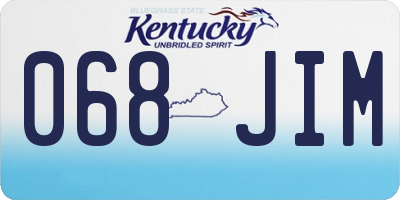 KY license plate 068JIM