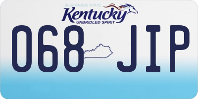 KY license plate 068JIP