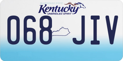 KY license plate 068JIV