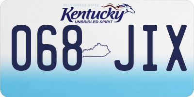 KY license plate 068JIX