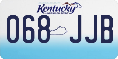 KY license plate 068JJB