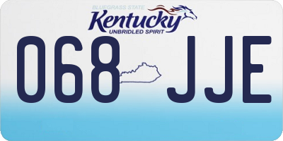 KY license plate 068JJE