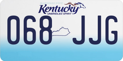 KY license plate 068JJG