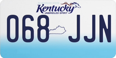 KY license plate 068JJN