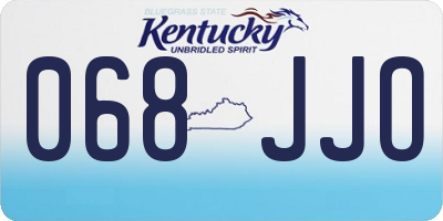 KY license plate 068JJO