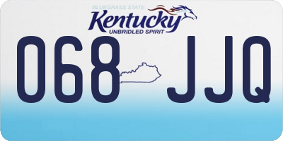 KY license plate 068JJQ
