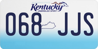 KY license plate 068JJS