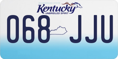 KY license plate 068JJU