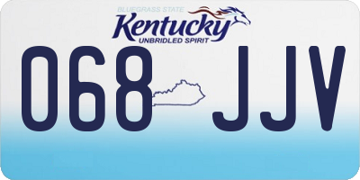 KY license plate 068JJV