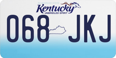 KY license plate 068JKJ