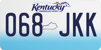 KY license plate 068JKK