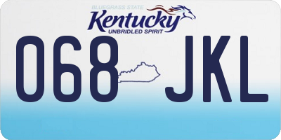 KY license plate 068JKL