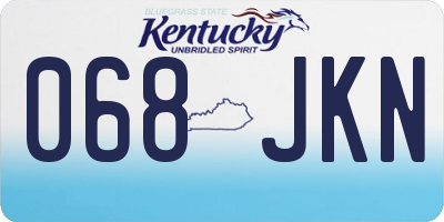 KY license plate 068JKN