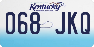 KY license plate 068JKQ