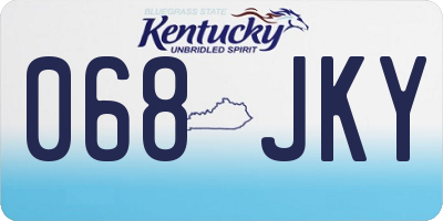 KY license plate 068JKY