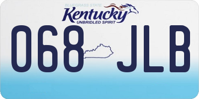 KY license plate 068JLB