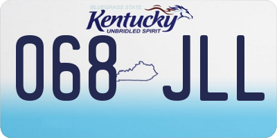 KY license plate 068JLL