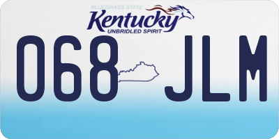 KY license plate 068JLM