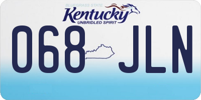 KY license plate 068JLN