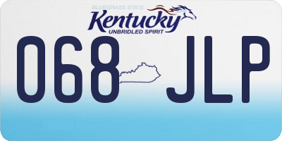 KY license plate 068JLP