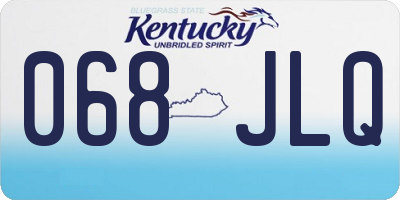 KY license plate 068JLQ
