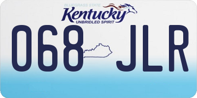 KY license plate 068JLR