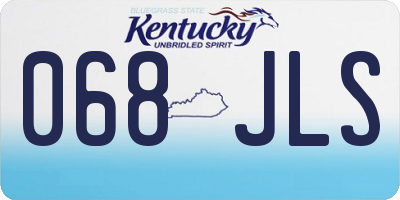KY license plate 068JLS