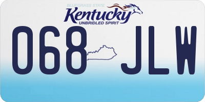 KY license plate 068JLW