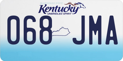 KY license plate 068JMA