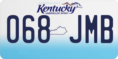 KY license plate 068JMB