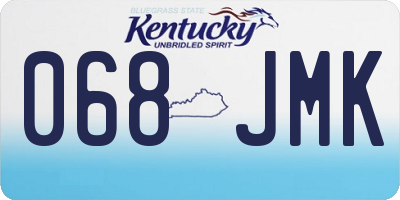 KY license plate 068JMK