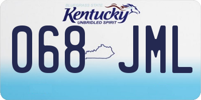 KY license plate 068JML