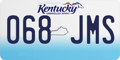 KY license plate 068JMS