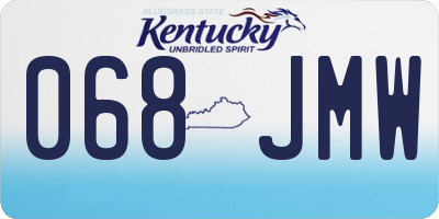 KY license plate 068JMW
