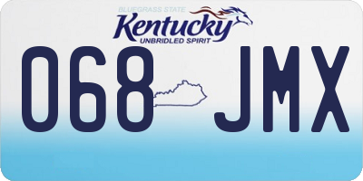 KY license plate 068JMX