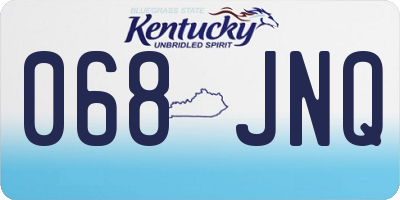 KY license plate 068JNQ