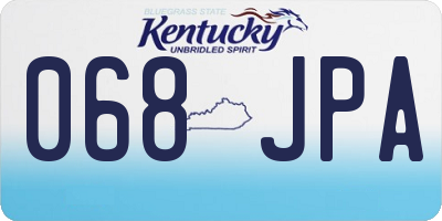 KY license plate 068JPA