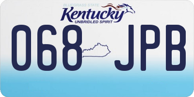 KY license plate 068JPB
