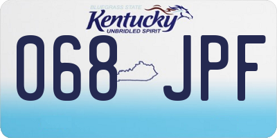 KY license plate 068JPF