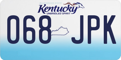 KY license plate 068JPK