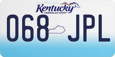 KY license plate 068JPL