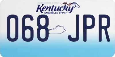 KY license plate 068JPR