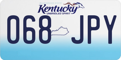 KY license plate 068JPY